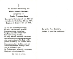 Maria Antonia Boelaars Charles Franciscus Fens