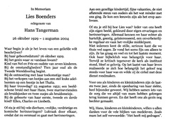 Lies Boenders Hans Tangerman