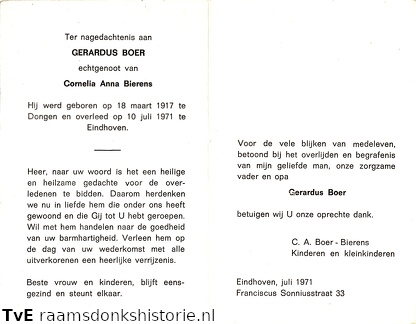 Gerardus Boer Cornelia Anna Bierens
