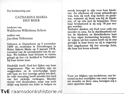 Catharina Maria den Boer Waltherus Wilhelmus Schets