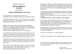 Adriana Boeren Adrianus Sebastinanus de Jongh