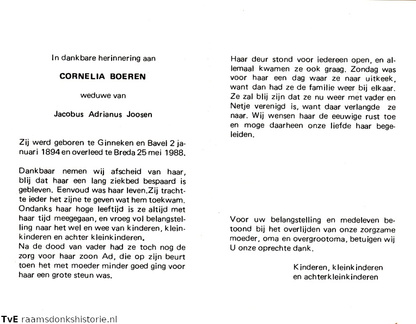 Cornelia Boeren Jacobus Adrianus Joosen