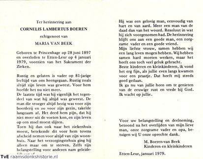 Cornelis Lambertus Boeren Maria van Beek