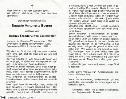 Eugenie Antonetta Boeren Jacobus Theodorus van Beijsterveldt