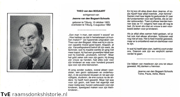 Theo van den Bogaart Jeanne Schoofs