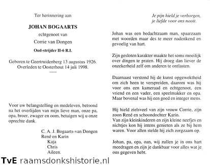 Johan Bogaarts Corrie van Dongen