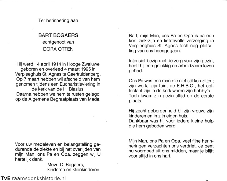 Bart Bogaers Dora Otten