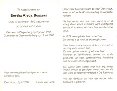 Bertha Alyda Bogaers Johannes van Genk