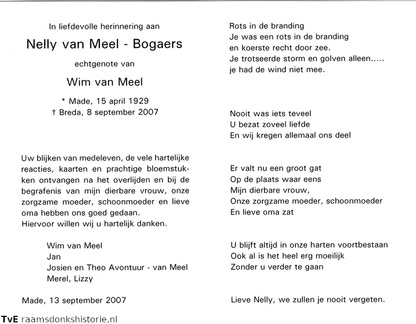Nelly Bogaers Wim van Meel