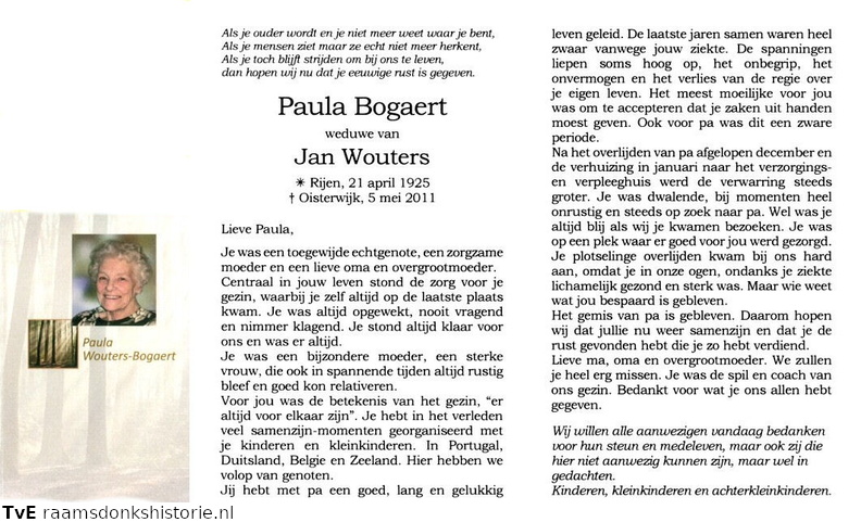 Bogaert Paula Bogaert Jan Wouters