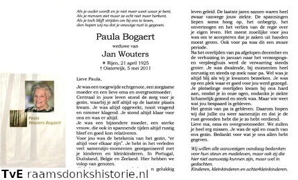 Bogaert Paula Bogaert Jan Wouters