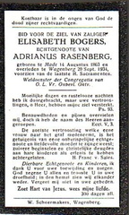 Elisabeth Bogers Adrianus Rasenberg