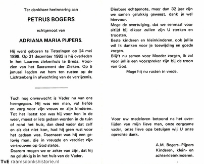 Petrus Bogers Adriana Maria Pijpers