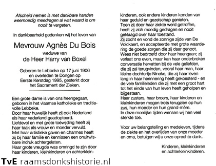Agnès du Bois Harry van Boxel