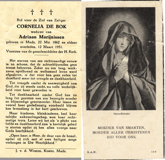 Cornelia de Bok Adriaan Marijnissen