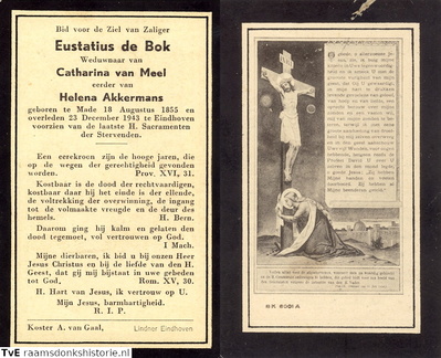 Eustatius de Bok Catharina van Meel Helena Akkermans