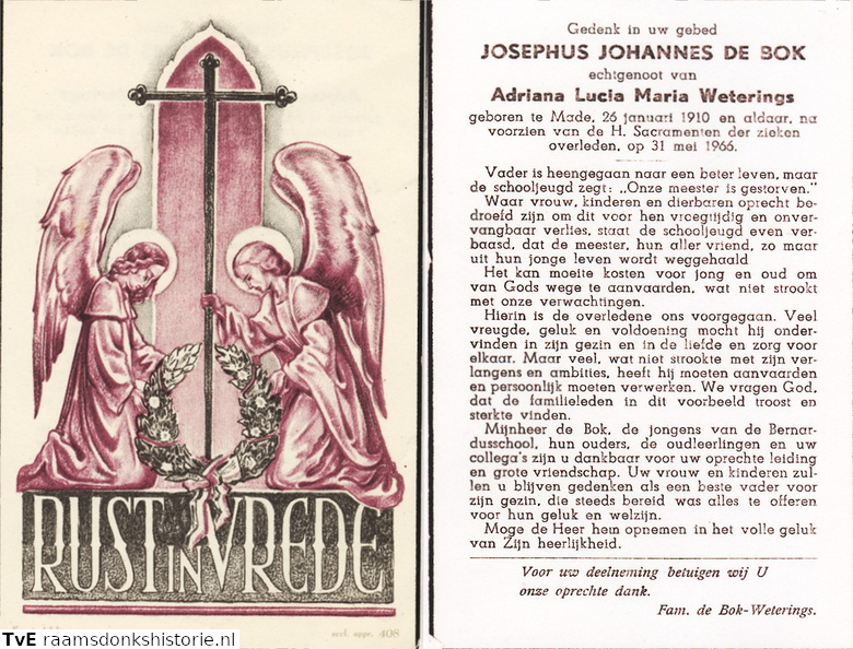 Josephus Johannes de Bok Adriana Lucia Maria Weterings