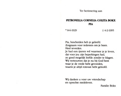 Petronella Cornelia Coleta Bokx