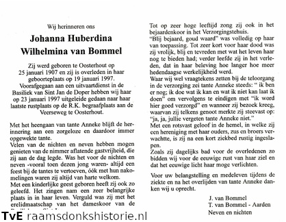 Johanna Huberdina Wilhelmina van Bommel
