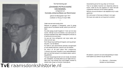 Johannes Petrus Marie van Bommel Cornelia Johanna Maria van Dommelen