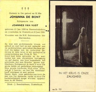 Johanna de Bont Joannes van Vugt