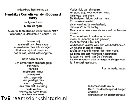 Hendrikus Cornelis van den Boogaard Dora Bergen