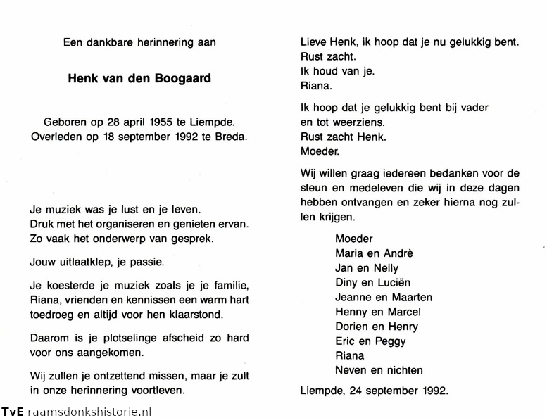 Henk van den Boogaard Riana