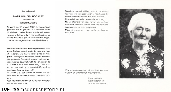 Marie van den Boogaart Willeke Kolsters