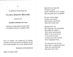 Clasina Bogaers-Josephus de Laat
