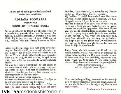 Adriana Boomaars Cornelius Joannes Kools