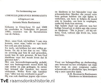 Cornelis Johannes Boomaerts Antonia Maria Bastiaansen