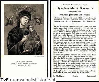 Dymphna Maria Boomaerts Henricus Joannes van Wezel