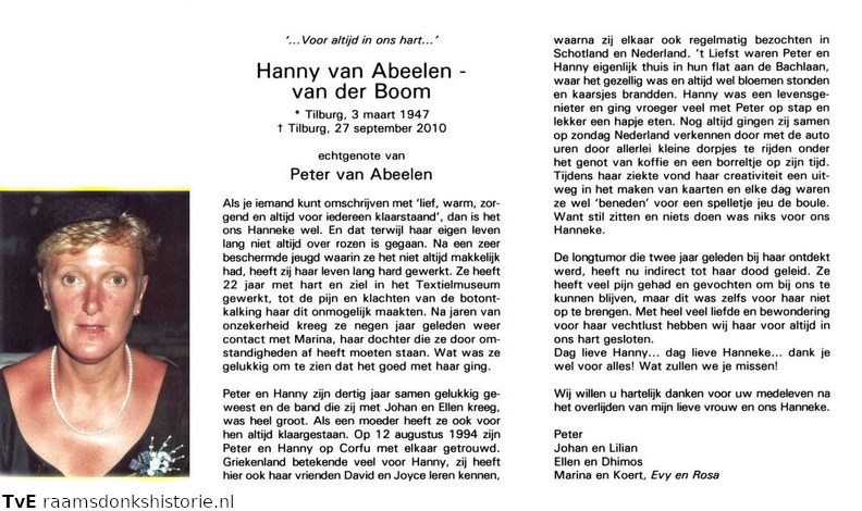 Hanny van der Boom Peter van Abeelen