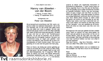 Hanny van der Boom Peter van Abeelen