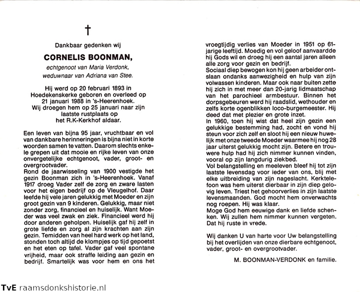 Cornelis Boonman Maria Verdonk Adriana van Stee