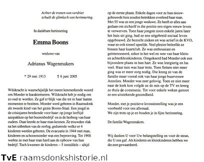 Emma Boons Adrianus Wagemakers