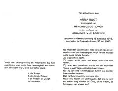 Anna Boot Hendricus de Jongh  Johannes van Eggelen