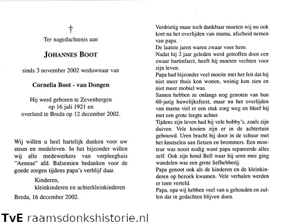 Johannes Boot Cornelia van Dongen