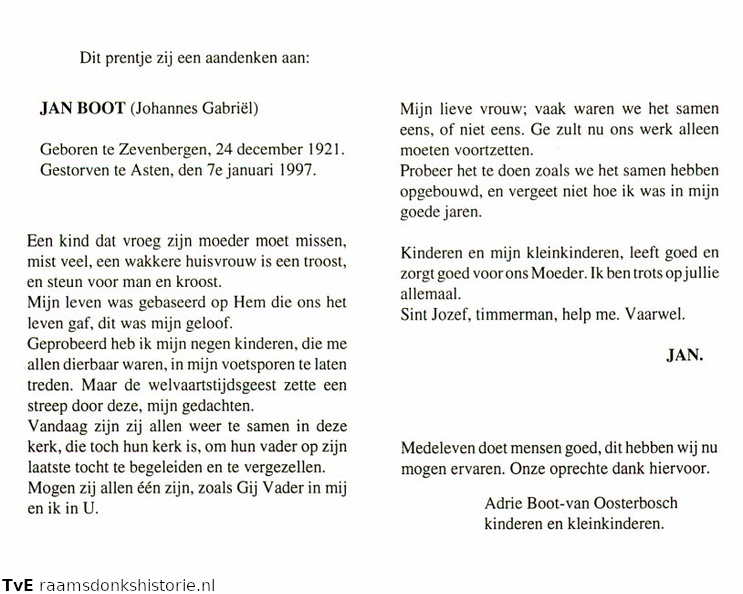Johannes Gabriël Boot Adrie van Oosterbosch