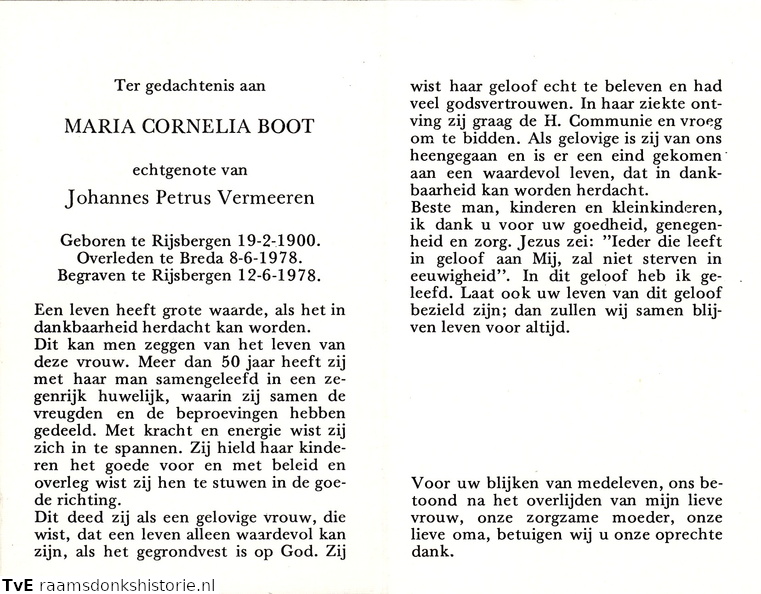 Maria Cornelia Boot Johannes Petrus Vermeeren