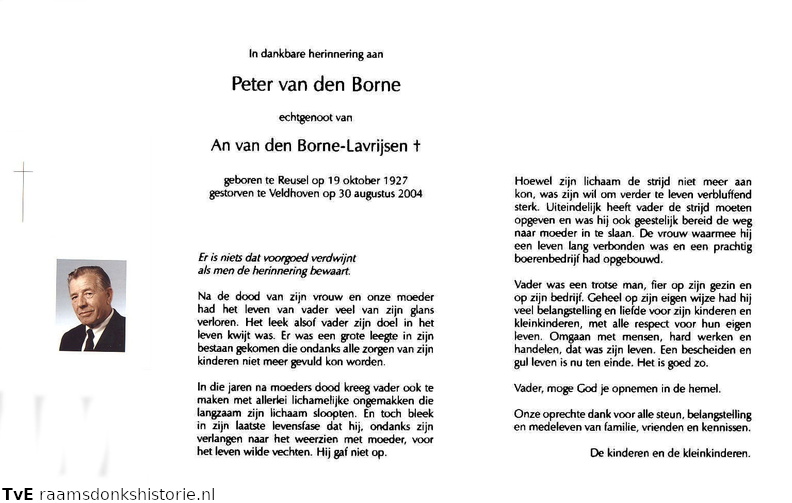 Peter van den Borne An Lavrijsen