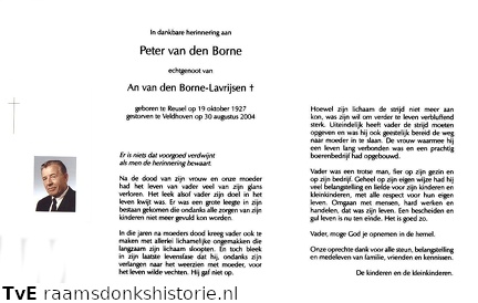 Peter van den Borne An Lavrijsen