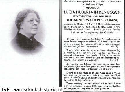 Lucia Huberta in de Bosch Johannes Waltherus Rompa