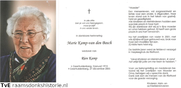 Marie van den Bosch Rien Kamp