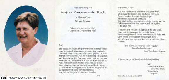 Marja van den Bosch Wil van Groesen