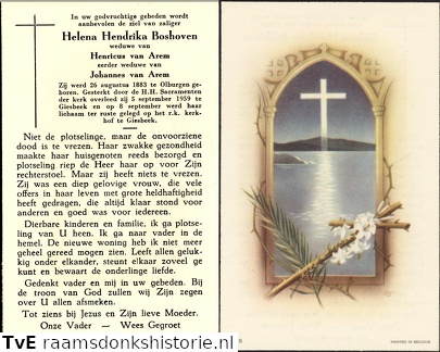 Helena Hendrika Boshoven Henricus van Arem Johannes van Arem