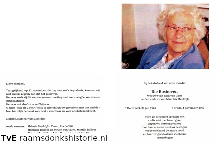 Rie Boshoven Niek van Gent  Maarten Meeldijk