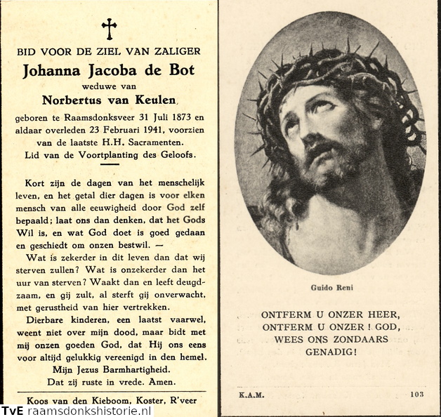 Johanna Jacoba de Bot Norbertus van Keulen