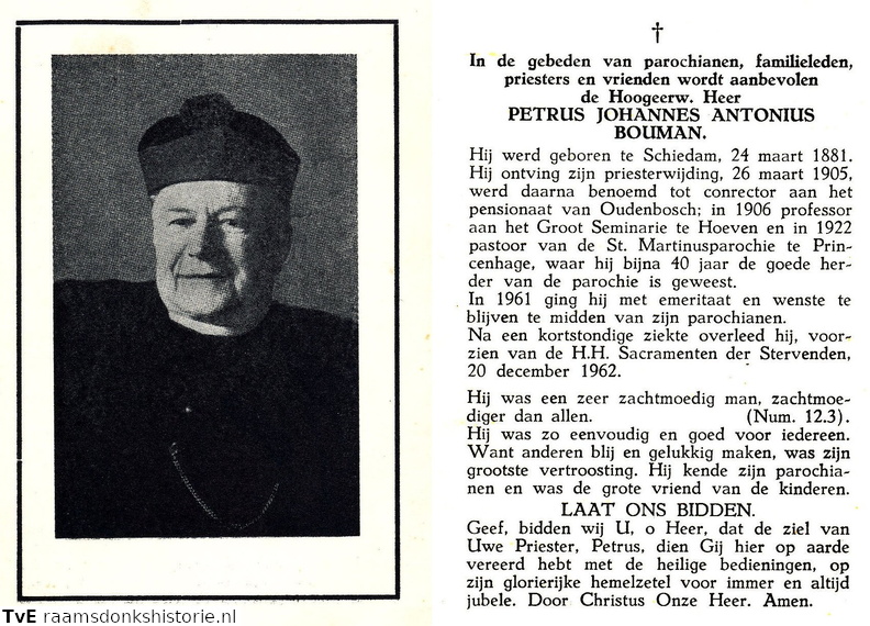 Petrus Johannes Antonius Bouman priester