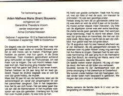 Adam Matheus Maria Bouwens Gerardina Theodora Vroom Anna Cornelia Niessen